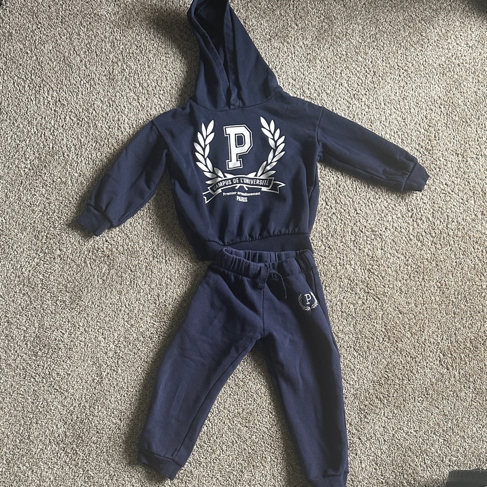 H& M Navy Kids Tracksuit Set